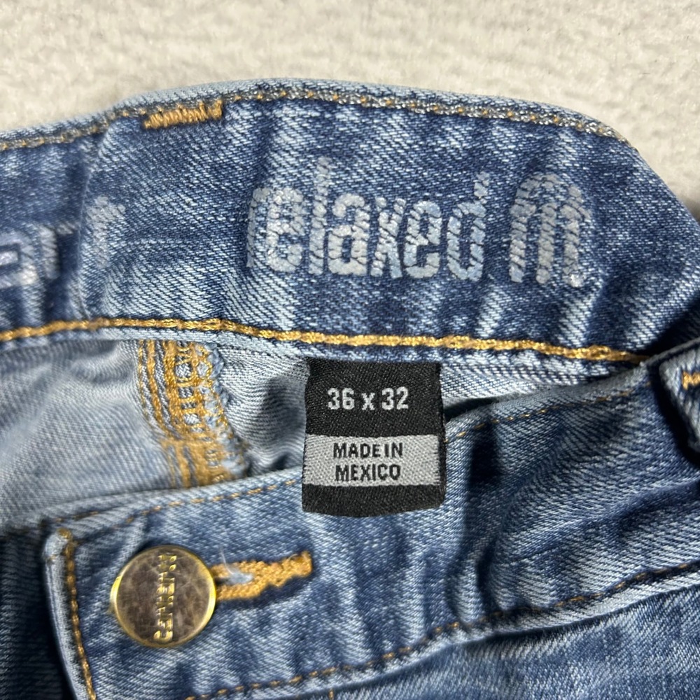 Carhartt Carpenter Jeans Mens 36x32 Blue Relaxed Fit Utility Denim Work Pants - Picture 5 of 9